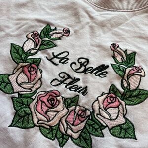 La Belle Fleur Embroidered Vintage Tshirt